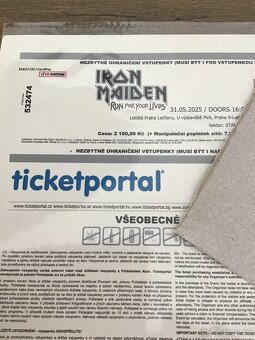 Iron Maiden Vstupenky Praha - 2