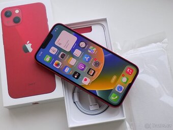 APPLE iPhone 13 256GB Red - ZÁRUKA 12 MĚSÍCŮ - 100% BATERIE - 2