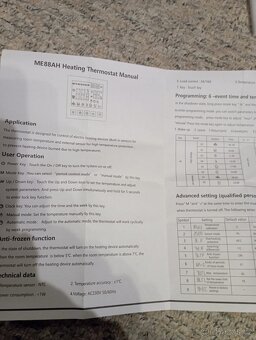 WIFI SMART TERMOSTAT ELEKTRICKÉHO TOPENÍ ME 88AH - 2