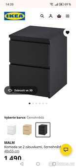 Manželská postel IKEA černá - 2