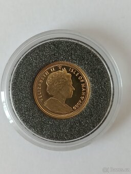 Zlatá mince 1,22 g., Au 999,9 s certifikátem - 2