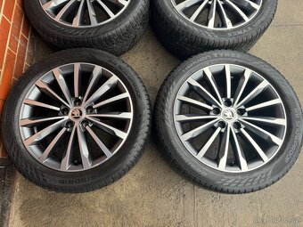 Alu 18" 5x112,škoda TRINITY , zimní 70%, KaroQ TOP - 2