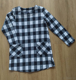 Šaty kostka s červenýma legínama vel. 98/104 - 2