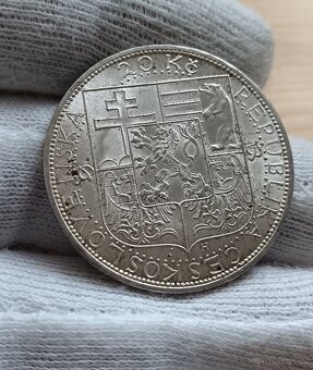 STŘÍBRNÁ mince 20kčs T. G MASARYK 1937 - 2