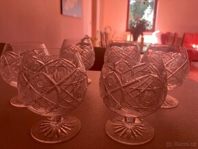 prodám broušené sklo 6 ks výborný stav - 2