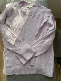 Luxusní levandulový svetr s alpakou vel XL - 2