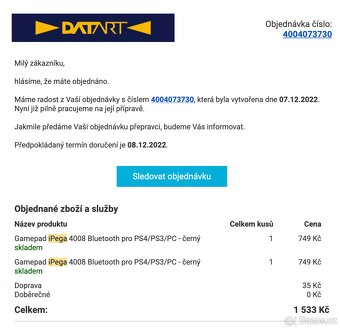 Prodám 2 gamepady iPega 4008 - 2
