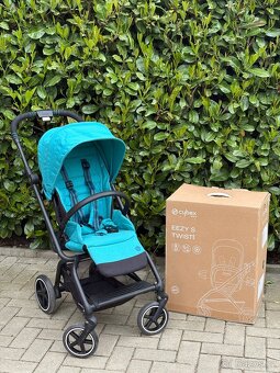 Kočárek CYBEX Eezy S Twist+2 Black 2021, river blue - 2