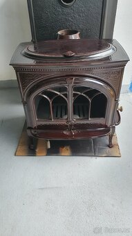 Litinová kamna Jotul F 600 CB hnědá majolika - 2