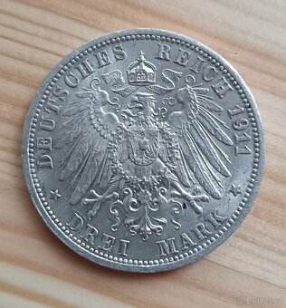 3 Marka 1911 Wilhelm a Charlote - 2