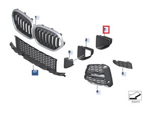 Levá přední mžížka BMW X1 F48 M sport 2019 51748075899 - 2