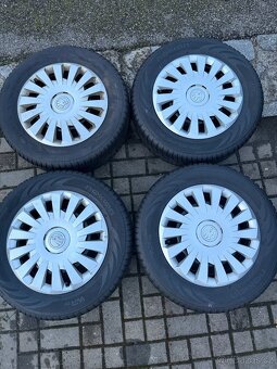ORIGINÁL disky Škoda, Volkswagen R16, 5x112 - ZIMNÍ PNEU - 2