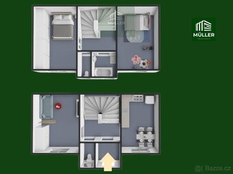 Pronájem domu po rekonstrukci – 4 parkovací místa, přístřeše - 2