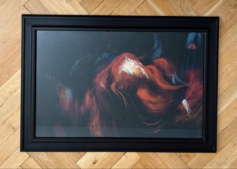 2 obrazy z česané vlny 100x70 cm - 2