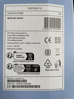 DVD PŘEHRÁVAČ PHILIPS. NOVÝ. - 2