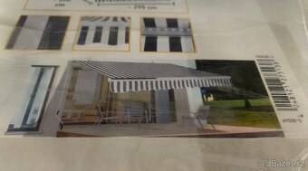 Markýza na dům balkon terasu 3x2m Nová v obalu - 2