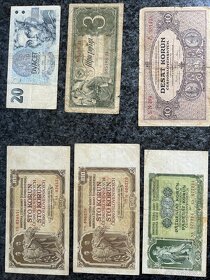 Sbírka různých bankovek a mincí - 2