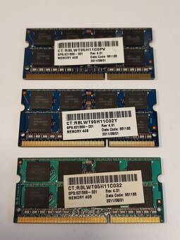 3x RAM 4GB DDR3 1325Mhz SO-DIMM (do NB/NAS) otestované - 2