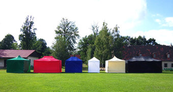 Nůžkový altán party stan 3x6 HNĚDÝ - 2
