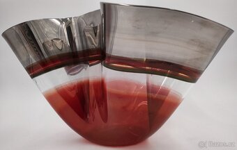 Krásná vypalovaná váza na plastickém skle Antonie Jankovcová - 2