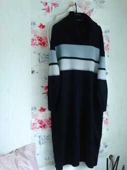 Teplé pletené šaty s rolákem 50/54 - 2