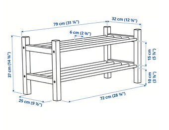 IKEA TJUSIG – police na boty, černá - 2