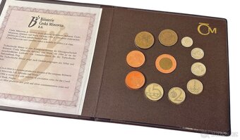 Vzácná sada oběžných mincí 2000 semiš proof - 2