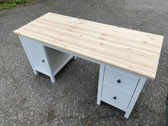 IKEA Hemnes psací stůl - bíl. mořený - 2