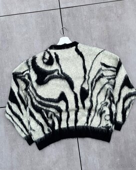 Zara Abstract Jacquard Sweater "Cream Black" (L) - 2