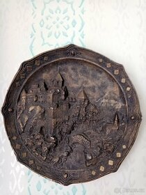 Staré odlitky hradů na zeď  tzv talíře - 2