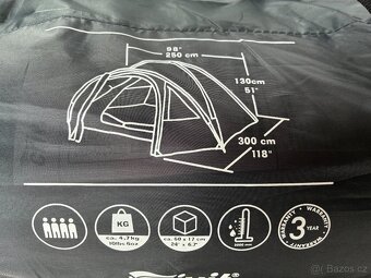 NOVÝ, extra velký stan CRIVIT pro 4 osoby 300x250x130 cm - 2