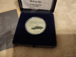 stříbrná mince 500kč Tatra 603 ČNB - 2