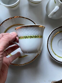 Porcelánový set Thun zelený proužek - 2