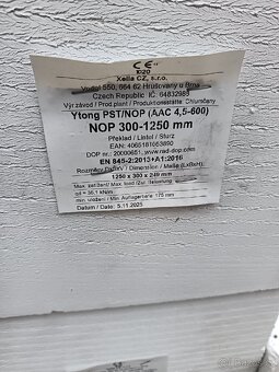 Ytong Nop 300-1250 nový - 2