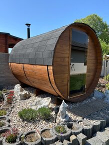 Zahradní finská sudová sauna - 2