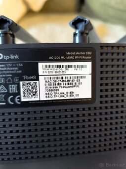 TP-Link Archer C6U gigabit wifi
AC1200 Bezdrátový er - 2
