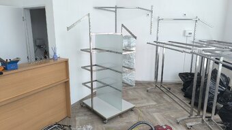 Regál nerez/sklo - 2