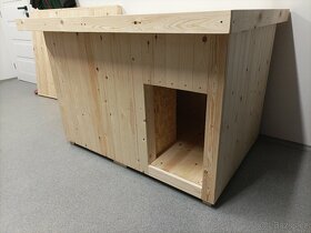 Zateplená psí bouda, bouda pro psa, masiv borovice skladem - 2