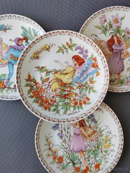 Exkluzivní sada 4 porcelánových talířů s vílími (Luisenburg) - 2
