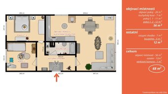 Prodej bytu 3+kk v družstevním vlastnictví 69 m², Most - 2