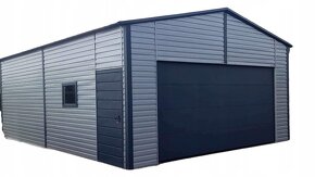 Plechová garáž 6m x8,5m - sekční vrata. - 2