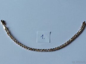 Zlatý řetízek na ruku z 18k zlata. - 2