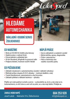 HLEDÁME AUTOMECHANIKA – OSOBNÍ + NÁKLADNÍ SERVIS - 2