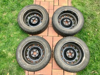 Plechová kola R15 6Jx15 5x100 se zimním pneu 195/55 - 2