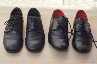 Černé společenské dětské boty vel. 34 kožené - 2