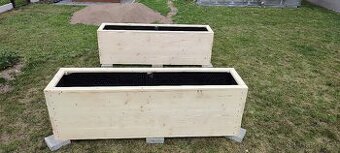 ​Vyvýšené záhony ze smrkového hoblovaného dřeva 200x50x62 - 2