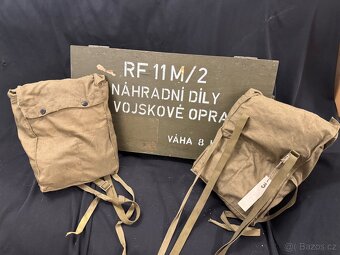 Vojenská sada - plynová maska, filtry, brašny a bedna, - 2