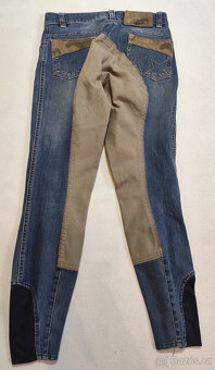 Strečové, colokožené Riflové rajtky vel.34 - 2