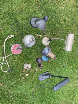 lampa retro lampa dílenská lampa industriální bankéřka - 2