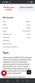 Sedací souprava Korfu pravý roh - 2